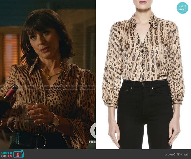 Sheila Blouse by Alice + Olivia worn by Kathleen Gale (Constance Zimmer) on Good Trouble