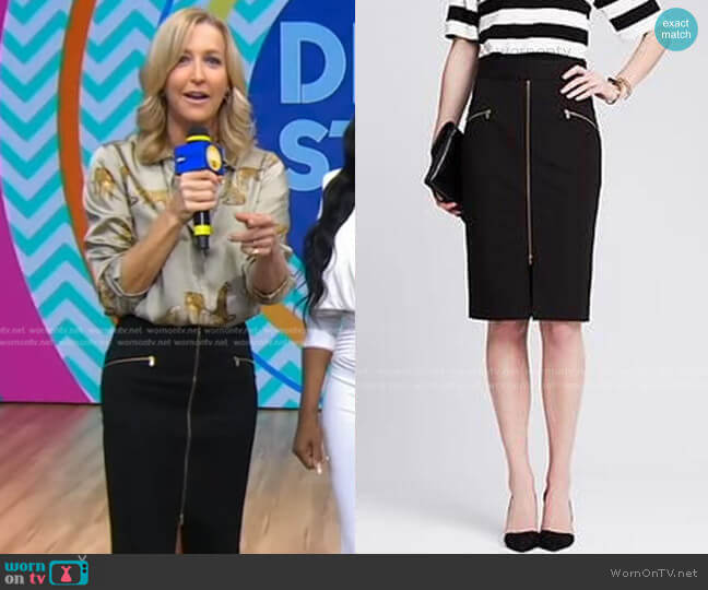 Sloan Skirt by Banana Republic worn by Lara Spencer on Good Morning America