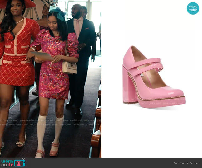 Steve Madden Twice Mary Jane Platform Pump worn by Ashley Banks (Akira Akbar) on Bel-Air