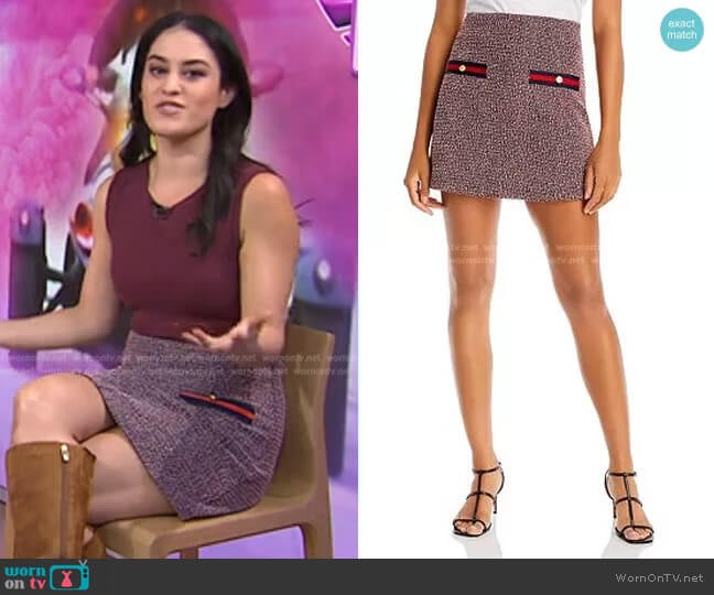 Stretch Tweed Mini Skirt by Aqua worn by Donna Farizan on Today