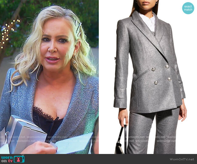 Pareneti Jacket by Veronica Beard worn by Shannon Beador  on The Real Housewives of Orange County