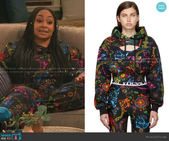 WornOnTV: Raven’s black printed cutout hoodie and sweatpants on Ravens ...