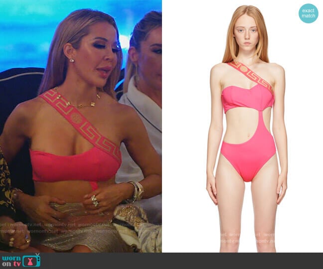 WornOnTV Lisa s pink one shoulder swimsuit on The Real Housewives