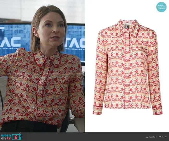 Willa Silk Shirt by Alice + Olivia worn by Taylor Rentzel (MacKenzie Meehan) on Bull