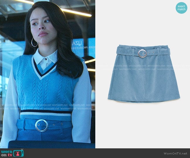 Corduroy Mini Skirt by Zara worn by Mariana Foster (Cierra Ramirez) on Good Trouble