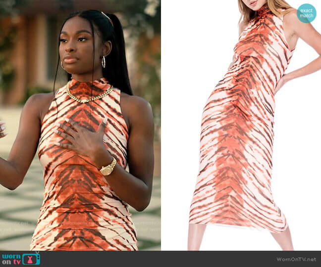 AFRM Poste Dress worn by Hilary Banks (Coco Jones) on Bel-Air