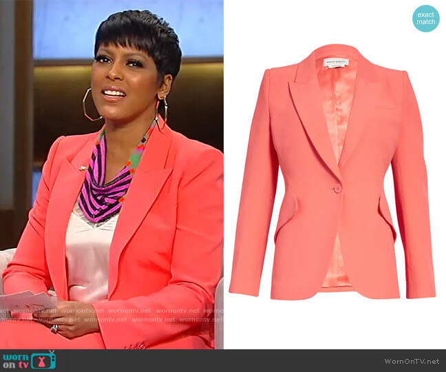 One-Button Jacket by Alexander McQueen worn by Tamron Hall  on Tamron Hall Show