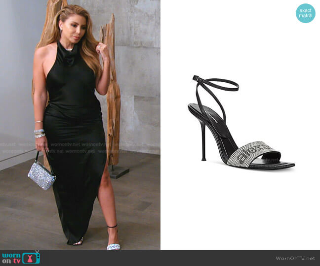 Julie Ankle Strap Embellished High Heel Sandals by Alexander Wang worn by Larsa Pippen  on The Real Housewives of Miami