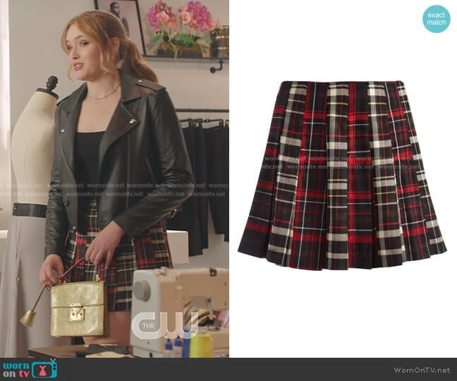 Carter Plaid Skirt by Alice + Olivia worn by Kirby Anders (Maddison Brown) on Dynasty