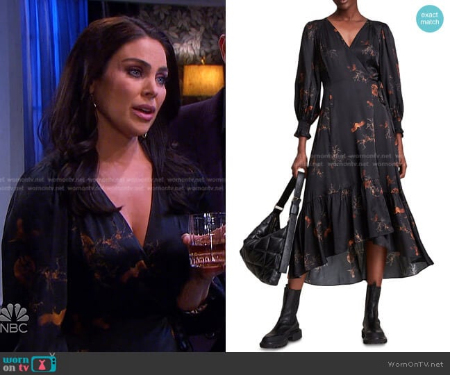 Adelaide Aurora Wrap Dress by All Saints worn by Chloe Lane (Nadia Bjorlin) on Days of our Lives