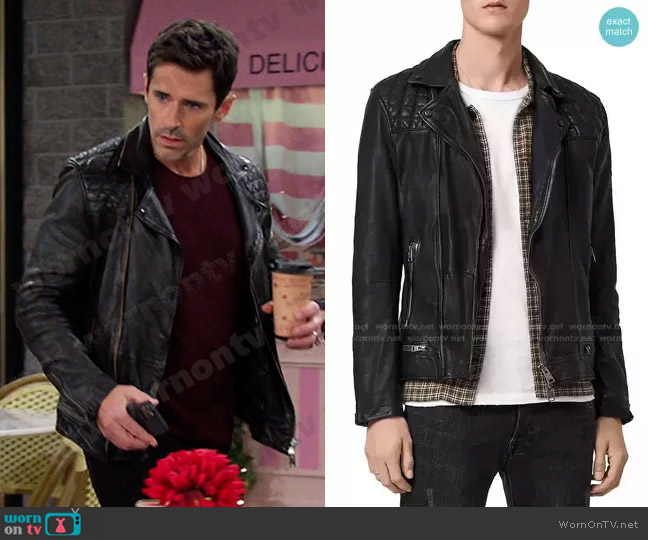 WornOnTV: Shawn’s black leather moto jacket on Days of our Lives ...
