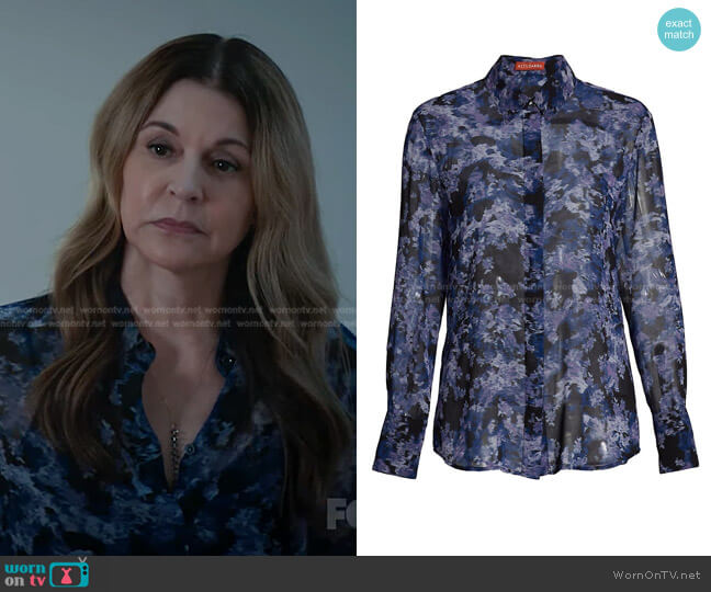 Chika Printed Blouse by Altuzarra worn by Kit Voss (Jane Leeves) on The Resident