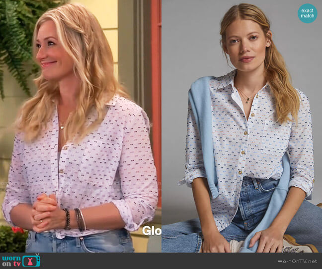 Maeve Slim Buttondown worn by Gemma (Beth Behrs) on The Neighborhood