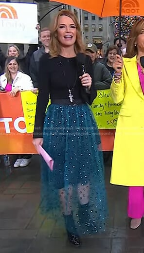 Savannah's blue tulle skirt on Today