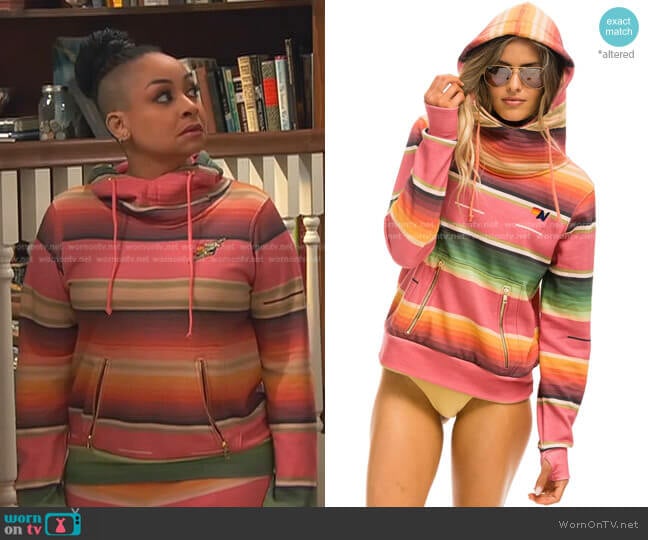  Ninja Hoodie by Aviator Nation worn by Raven Baxter (Raven-Symoné) on Ravens Home