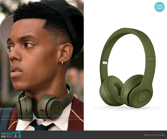Beats by Dre Beats Solo3 Wireless On-Ear Headphones - Neighborhood Collection - Turf Green worn by Will Smith (Jabari Banks) on Bel-Air