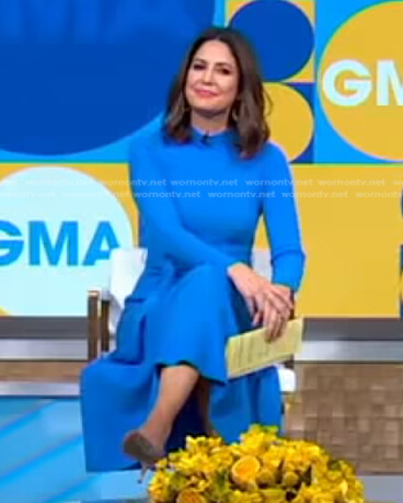 Cecilia's blue midi dress on Good Morning America