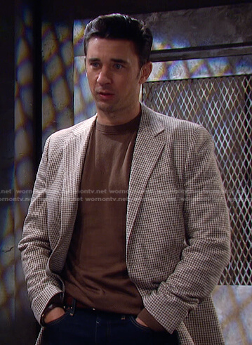 Chad’s brown houndstooth blazer on Days of our Lives