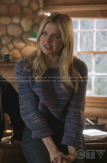 Charlotte’s blue marled sweater on Greys Anatomy