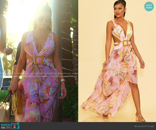 Island Layered Maxi Dress by Luxxel worn by Adriana de Moura  on The Real Housewives of Miami