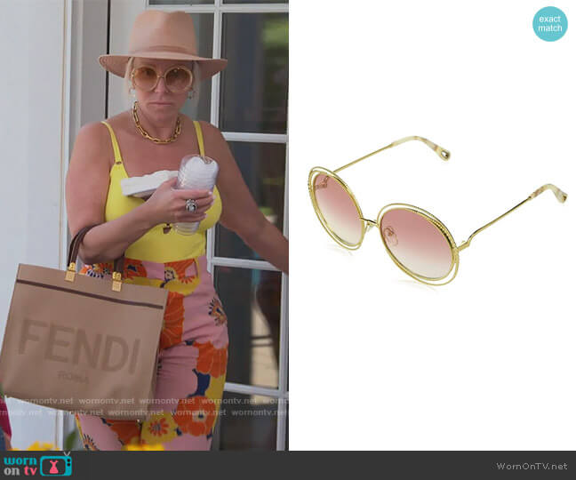 Ce114sc 58mm Sunglasses by Chloe worn by Margaret Josephs on The Real Housewives of New Jersey