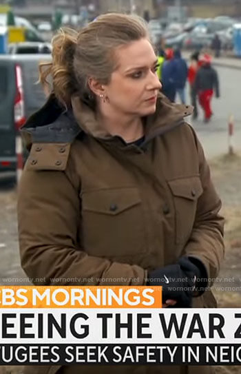 Christina Ruffini's parka on CBS Mornings