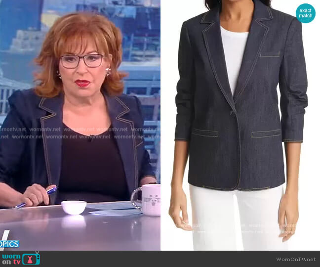 Khloe Denim Blazer by Cinq a Sept worn by Joy Behar on The View