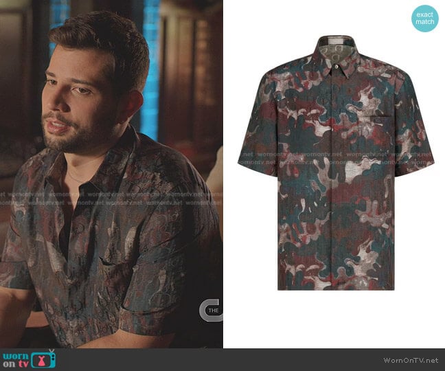 Dior and Peter Doig Shirt by Dior worn by Sam Flores (Rafael de la Fuente) on Dynasty