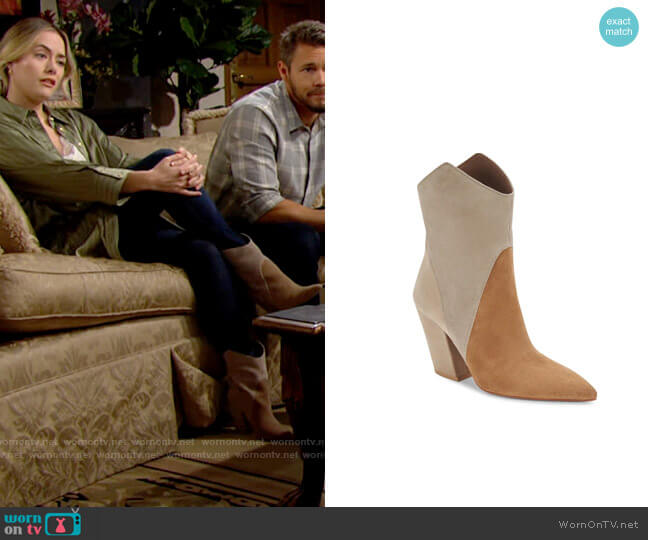 Dolce Vita Nestly Western Boot worn by Hope Logan (Annika Noelle) on The Bold and the Beautiful