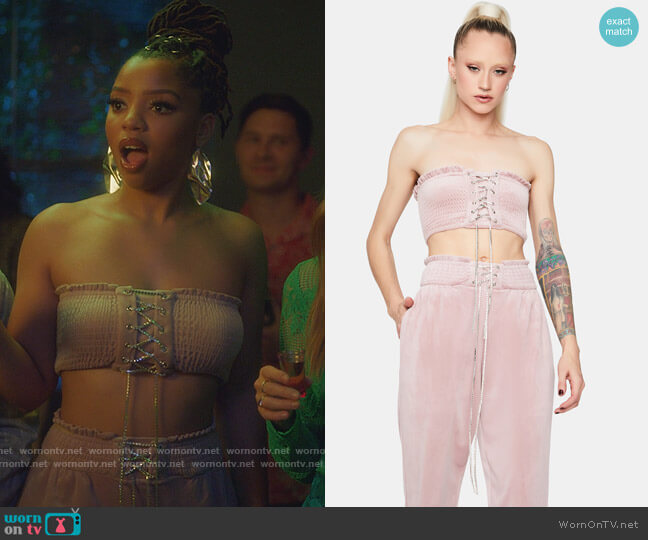 WornOnTV: Jazlyn's pink Ivy Park sports bra on Grown-ish, Chloe Bailey