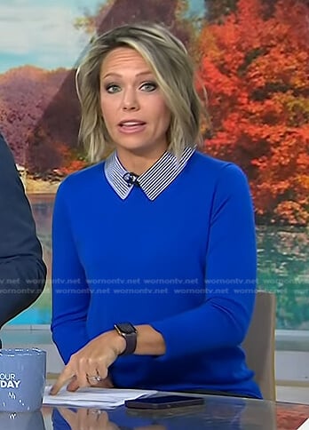 Dylan’s blue collared sweater on Today