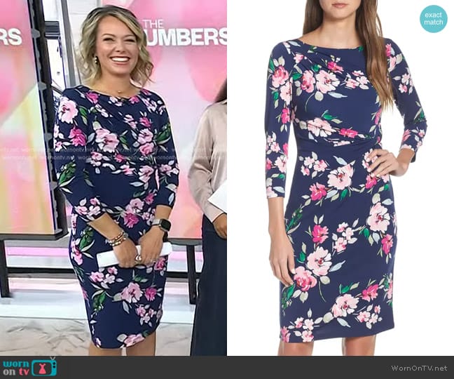 Faux Wrap Sheath Dress by Eliza J worn by Dylan Dreyer on Today