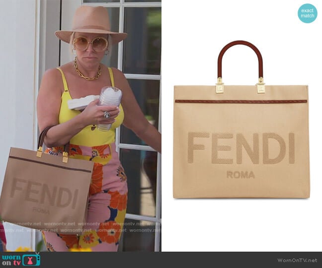 Medium Sunshine Tote Bag by Fendi worn by Margaret Josephs on The Real Housewives of New Jersey