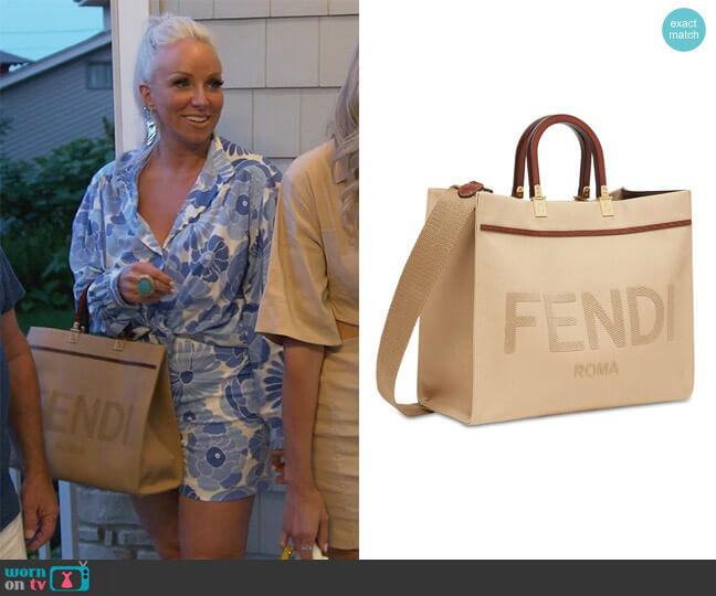 Medium Sunshine Tote Bag by Fendi worn by Margaret Josephs on The Real Housewives of New Jersey