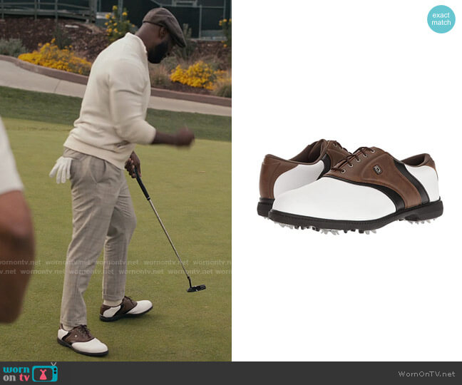 FootJoy Originals Cleated Plain Toe Twin Saddle worn by Philip Banks (Adrian Holmes) on Bel-Air
