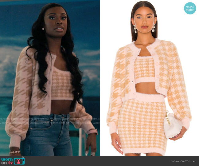 Helmut Lang Logo Underband Cropped Vest Top worn by Hilary Banks (Coco  Jones) as seen in Bel-Air (S02E05)