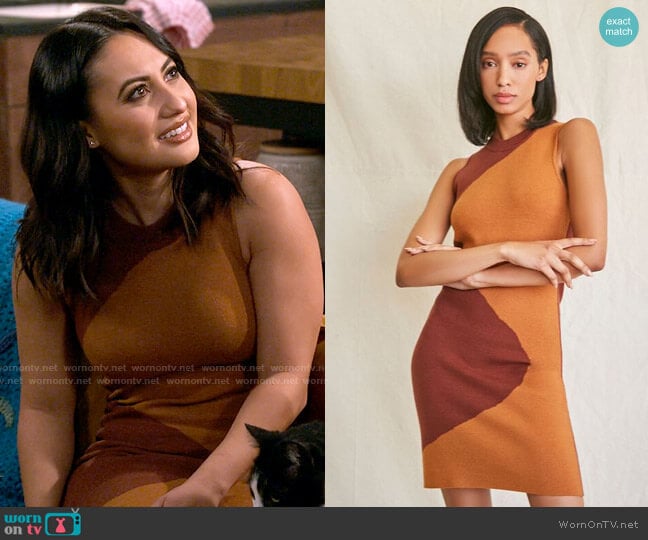 Forever 21 Abstract Colorblock Sweater Dress worn by Valentina (Francia Raisa) on How I Met Your Father