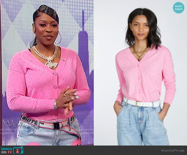 Mori Cardigan by Generation Love worn by Remy Ma on The Wendy Williams Show