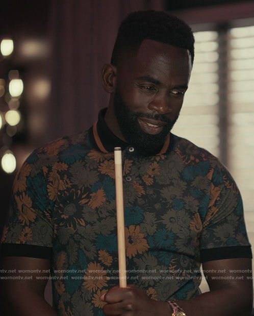 Geoffrey's floral polo shirt on Bel-Air