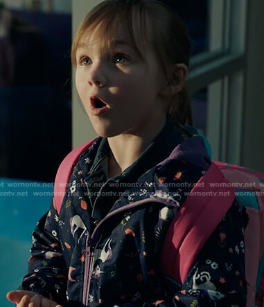 Gigi’s blue unicorn print jacket on The Resident