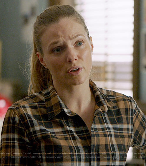 Hailey's yellow plaid shirt on Chicago PD