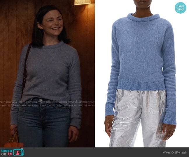 Helmut Lang Padded Neck Sweater worn by Jodie (Ginnifer Goodwin) on Pivoting