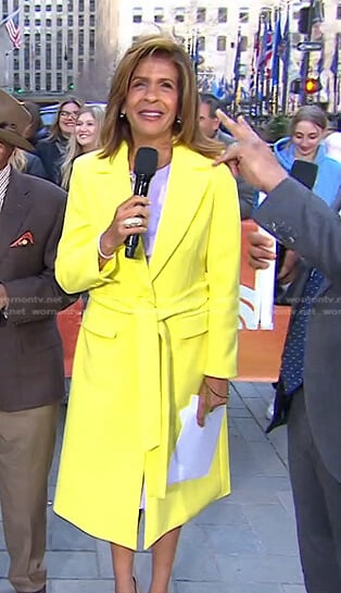 Hoda’s yellow coat on Today