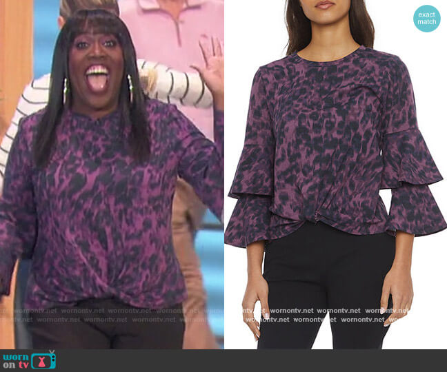 Crew neck Blouse by Bold Elements at JC Penney worn by Sheryl Underwood  on The Talk