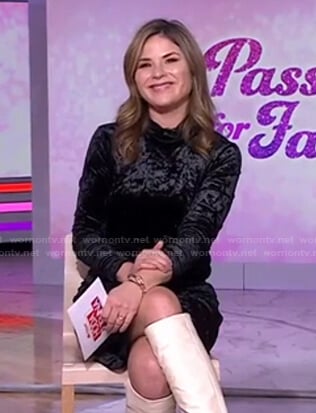 Jenna’s black turtleneck velvet dress on Today