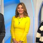 Jenna’s yellow front slit dress on Today