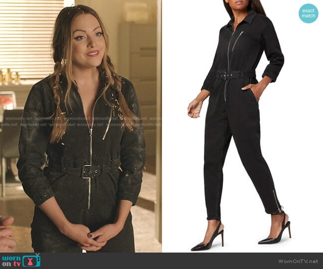 The Calypso Jumpsuit by Joe's Jeans worn by Fallon Carrington (Elizabeth Gillies) on Dynasty