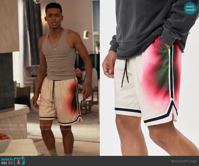 John Elliott Game Shorts in Alien worn by Will Smith (Jabari Banks) on Bel-Air