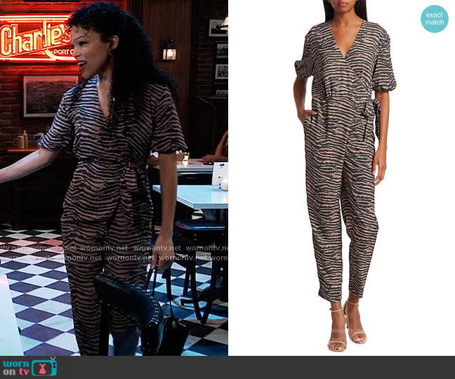 Prisha Jumpsuit by Joie worn by Portia Robinson (Brook Kerr) on General Hospital