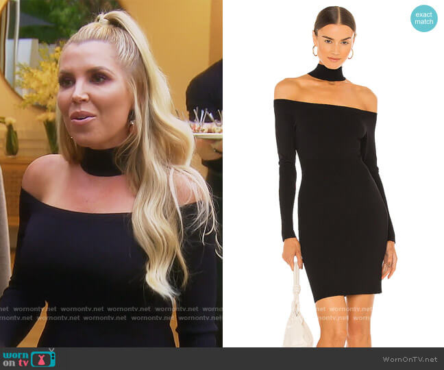 Juliana Knit Basics Off Shoulder Dress by Jonathan Simkhai worn by Dr. Jen Armstrong  on The Real Housewives of Orange County